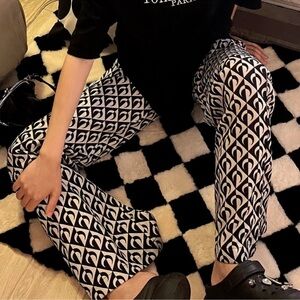 MARINE SERRE Whiteline MOON LOZENGE TROUSERS New Size Small